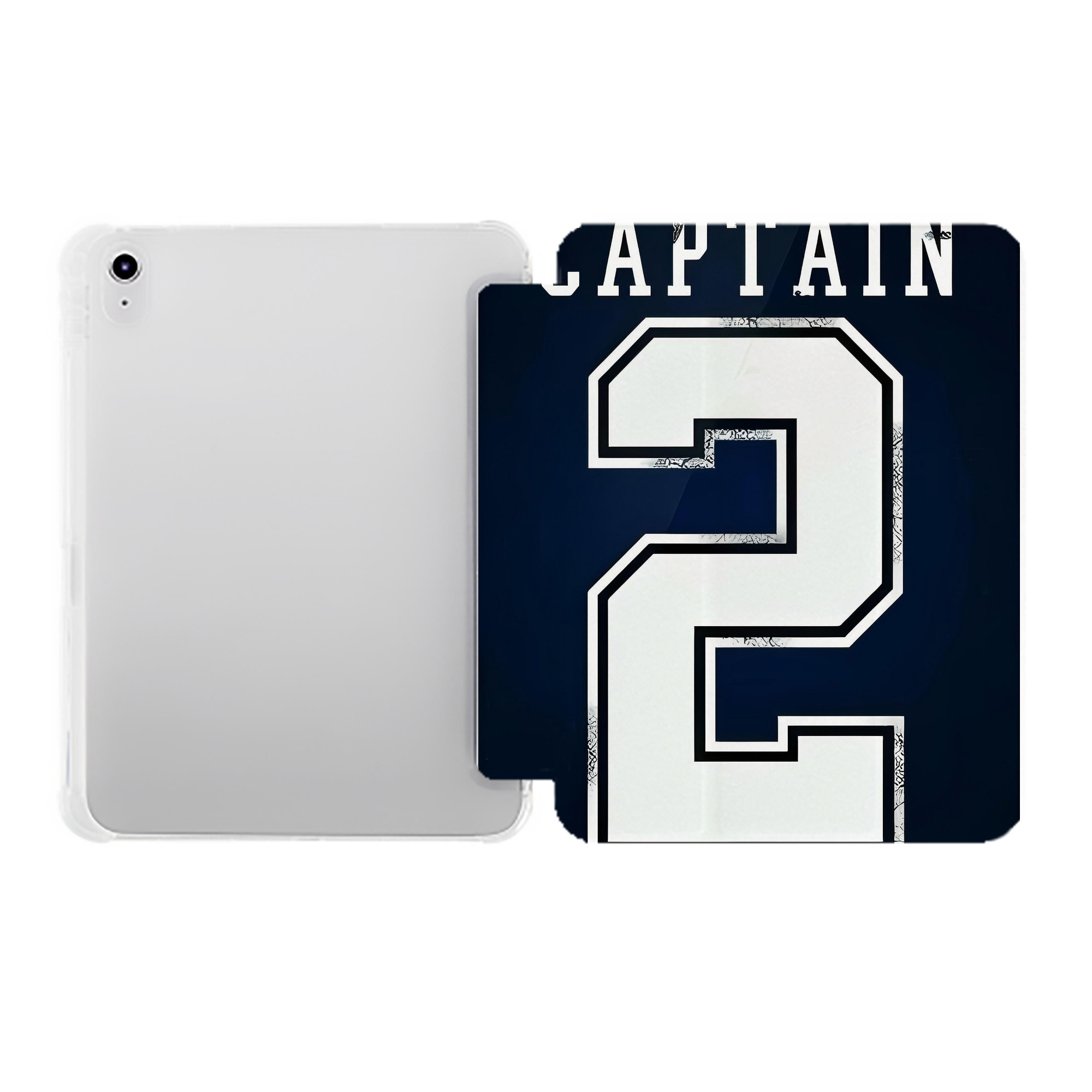 Derek Jeter 28 Premium Tri-Fold PU Leather & Silicone IPad Case With Pencil Slot – Fits 9.5,10.5,10.9 – Adjustable Stand, Slim, Protective